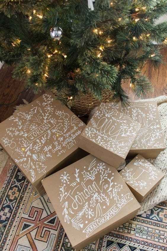 58 idées pour emballer et décorer vos cadeaux de Noël 30