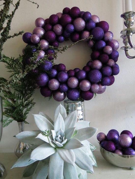 19 Décorations de Noël dans les tons violets 15 19 Décorations de Noël dans les tons violets 15