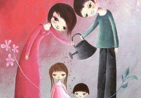 Élevez des enfants sans limites, et ils vous "arracheront les yeux" 1 Les parents douchent leurs enfants avec amour