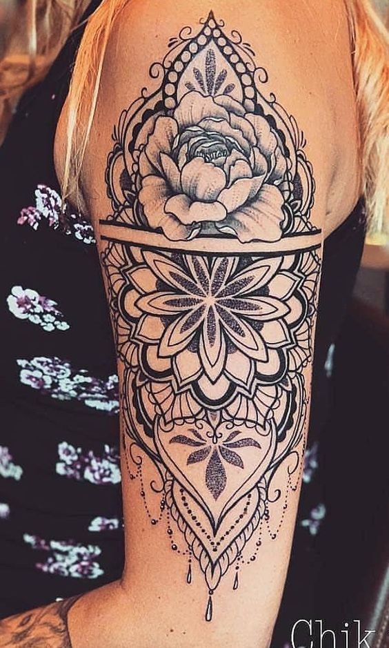 30 beaux tatouages ???mandala de bras pour femme 27 30 beaux tatouages ???mandala de bras pour femme 27