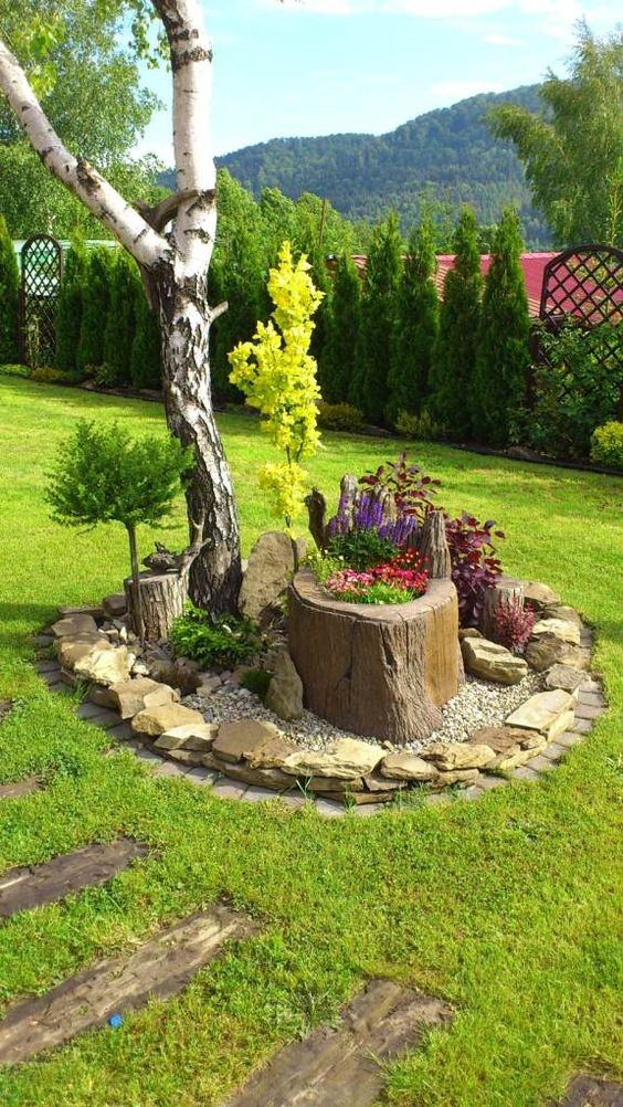 22 idées pour créer un parterre de fleurs rond 13