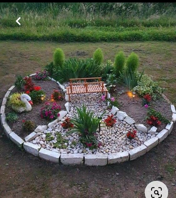 22 idées pour créer un parterre de fleurs rond 21
