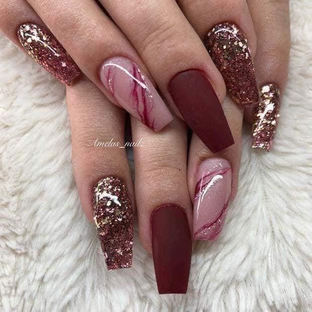 24 idées d'ongles bordeaux pour s'inspirer 6 24 idées d'ongles bordeaux pour s'inspirer 6