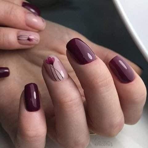 24 idées d'ongles bordeaux pour s'inspirer 8 24 idées d'ongles bordeaux pour s'inspirer 8
