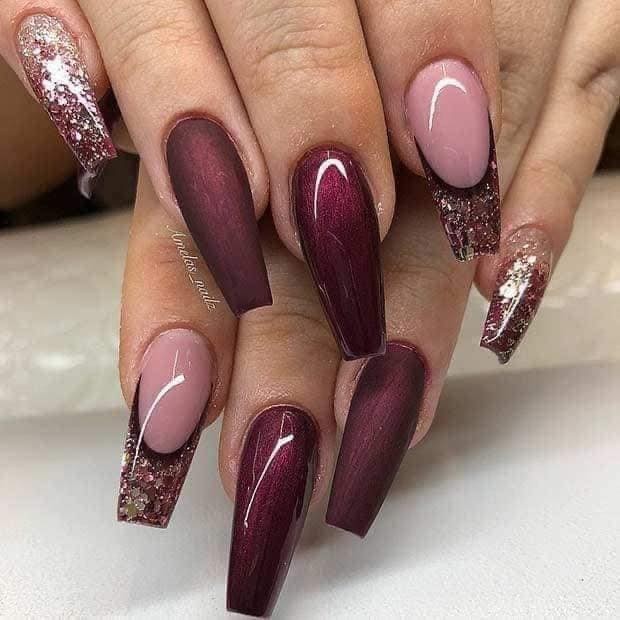 24 idées d'ongles bordeaux pour s'inspirer 16 24 idées d'ongles bordeaux pour s'inspirer 16