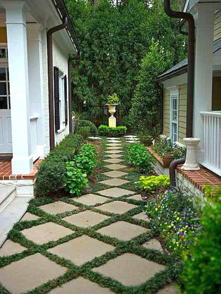 Pavers and Grass Garden Path ideas  