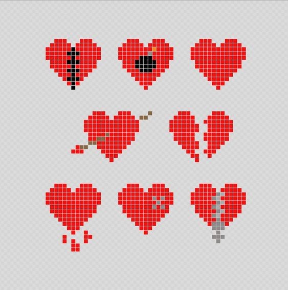 29 top idées de pixel art amour 15 29 top idées de pixel art amour 15