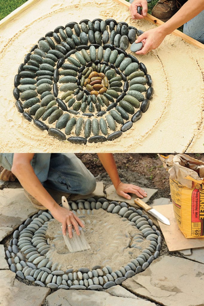 DIY Pebble Mosaic Garden Path Ideas