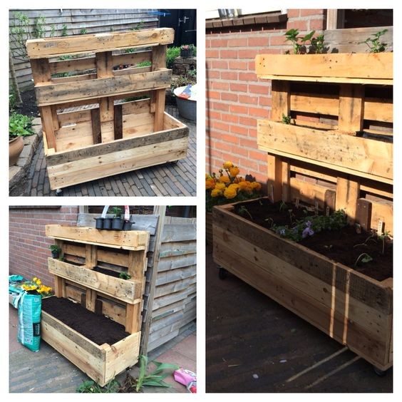 29 Jardinières en bois faciles à faire avec des palettes récupérées 20 29 Jardinières en bois faciles à faire avec des palettes récupérées 20