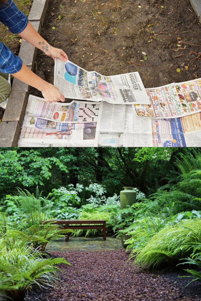 Wood Mulch DIY Garden Path Ideas