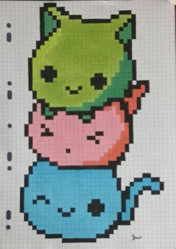 30 pixel art chat faciles pour débutants 23 30 pixel art chat faciles pour débutants 23