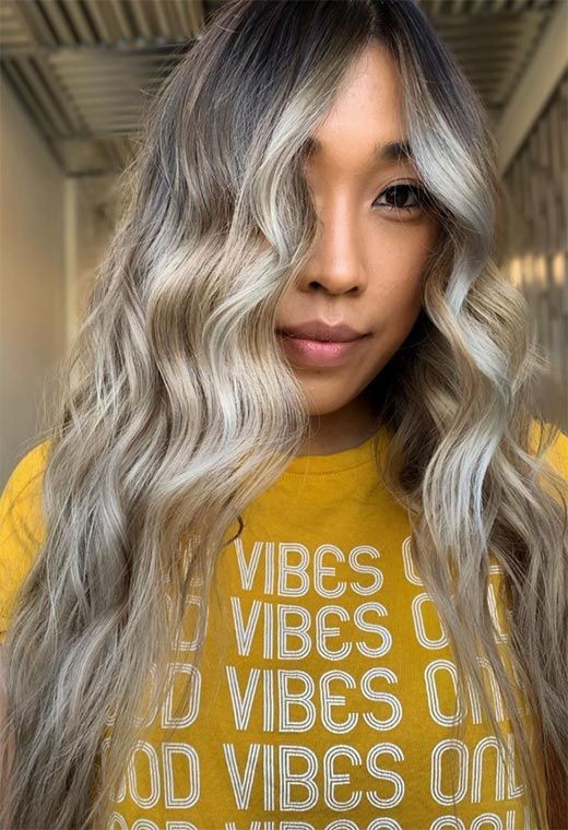 34 idées de couleurs de mèches blond cendré 11
