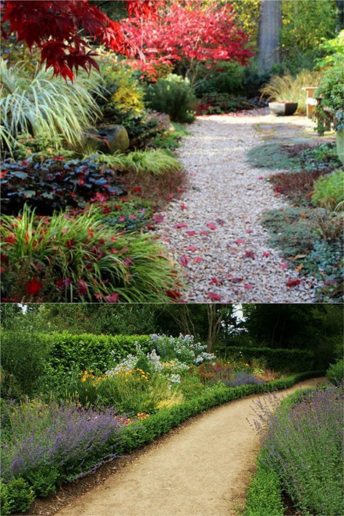 beautiful landscaping with Gravel and decomposed granite Garden Path