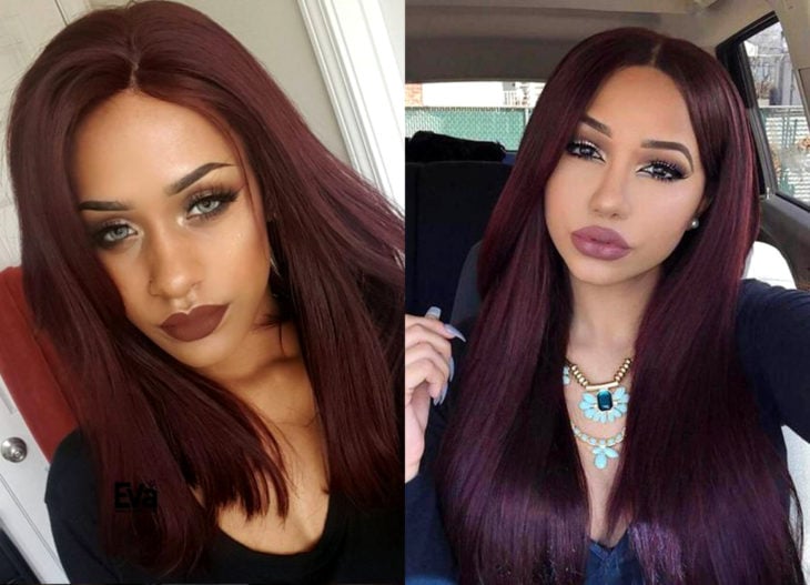 14 Couleurs de cheveux qui mettront en valeur votre peau brune 1 Couleurs de cheveux pour les filles brunes; teinture de vin foncé