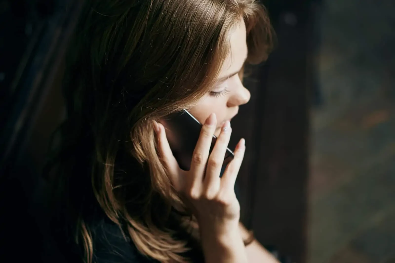 an imaginary woman talking on the phone