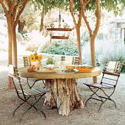 32 idées géniales pour embellir votre jardin avec un budget limité 2 tree stump
