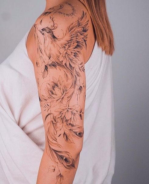 14 superbes tatouages ??de Phoenix pour les femmes 8 14 superbes tatouages ??de Phoenix pour les femmes 8