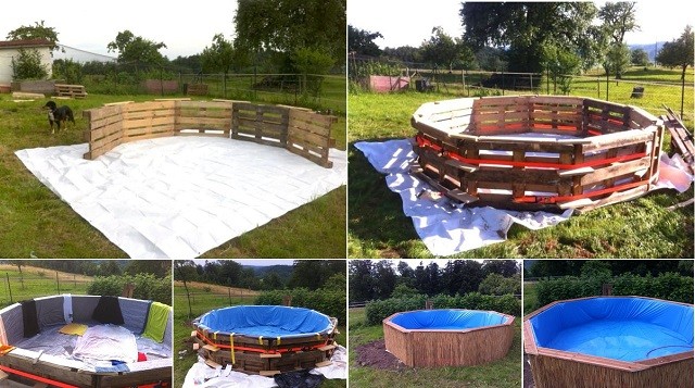 Une belle piscine faite de 10 palettes 1
