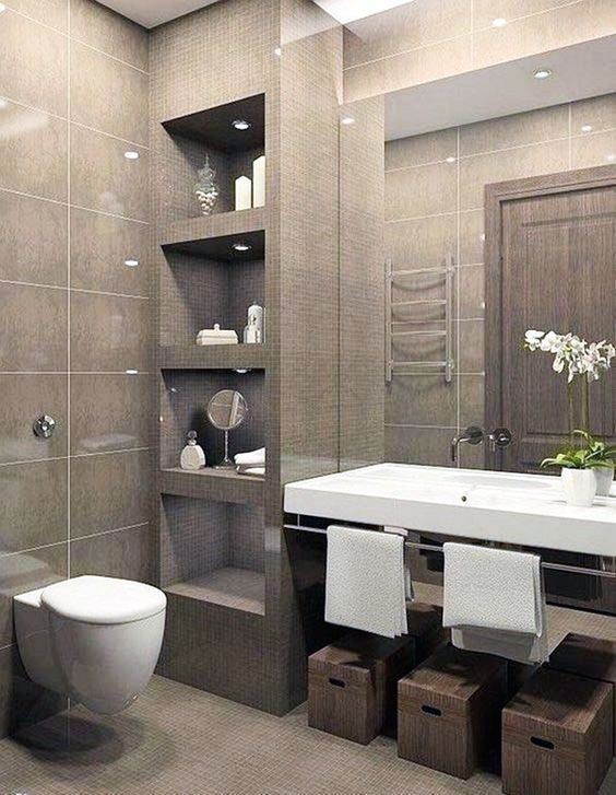 9 idées pour aménager votre salle de bain avec des étagères en béton 8 9 idées pour aménager votre salle de bain avec des étagères en béton 8