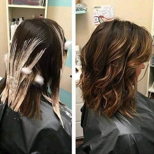 27 Balayages stylées sur cheveux mi-longs 21 27 Balayages stylées sur cheveux mi-longs 21