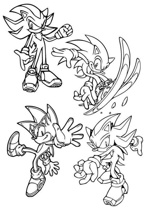 28 pages de coloriage Sonic pour les enfants 4