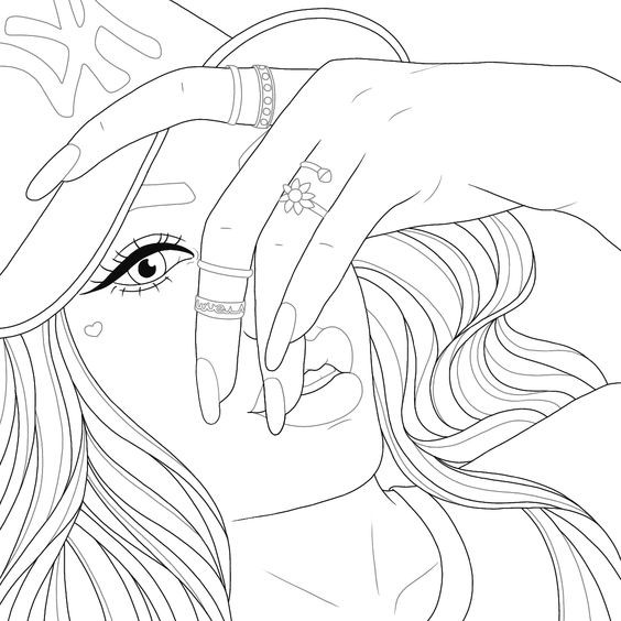 Coloriage Fille Ado Swag Dessin Fille Ado à imprimer