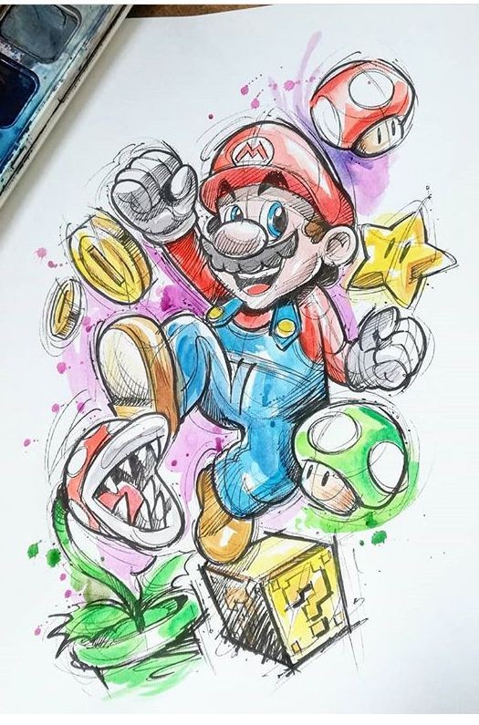 33 idées & tutos pour apprendre à dessiner Mario 12 33 idées & tutos pour apprendre à dessiner Mario 12