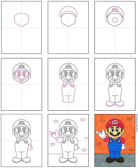 33 idées & tutos pour apprendre à dessiner Mario 2 33 idées & tutos pour apprendre à dessiner Mario 2