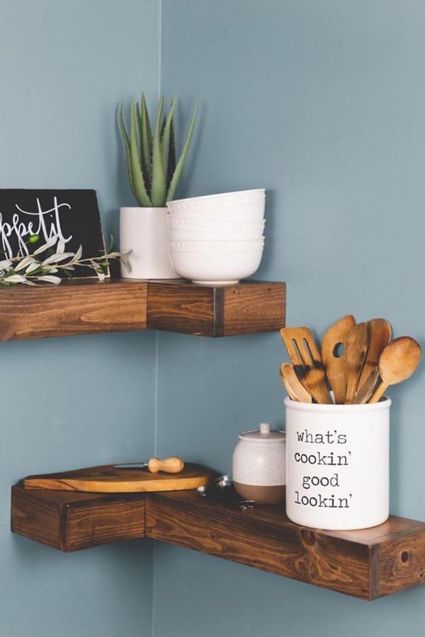 22+ Meilleures idées d'étagères flottantes pour 2023 24 simple diy corner floating shelf