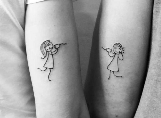 Tatouage sœur minimaliste : Les 31 tatouages ??assortis les plus cool dont vous avez besoin 33