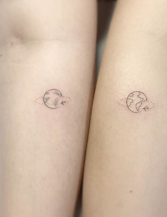 Tatouage sœur minimaliste : Les 31 tatouages ??assortis les plus cool dont vous avez besoin 45