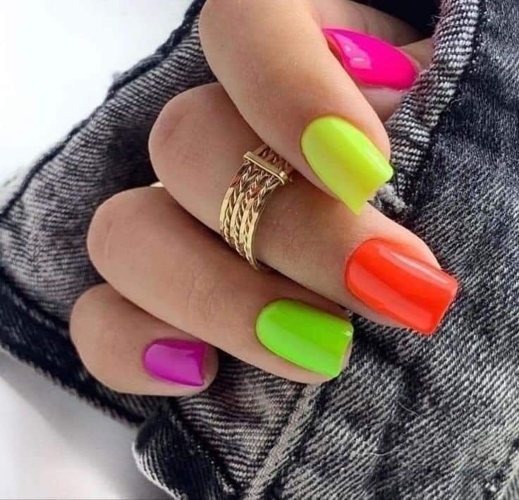 27 idées de nail art pour des ongles colorés 3 27 idées de nail art pour des ongles colorés 3