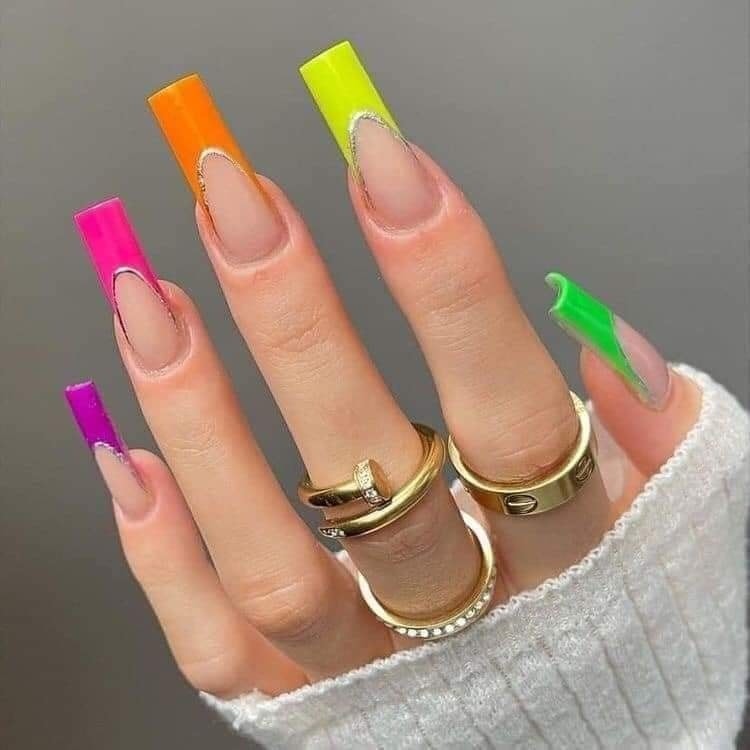 27 idées de nail art pour des ongles colorés 5 27 idées de nail art pour des ongles colorés 5