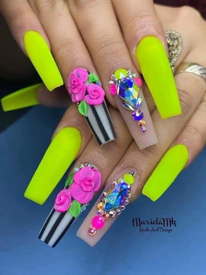 27 idées de nail art pour des ongles colorés 23 27 idées de nail art pour des ongles colorés 23