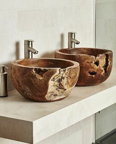 30 idées de lavabos en bois 6 30 idées de lavabos en bois 6