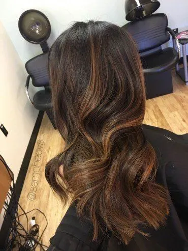 20 honey balayages on brown and black hair 14