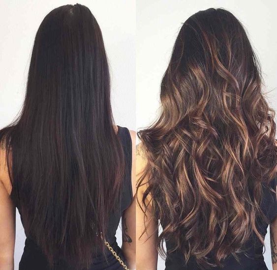 20 honey balayages on brown and black hair 1