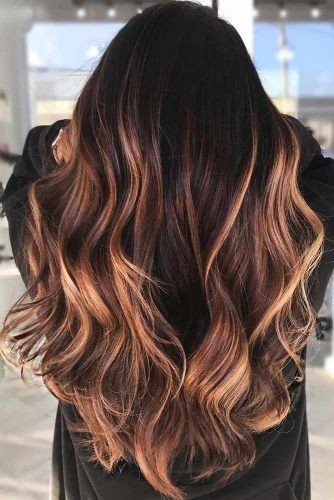 20 honey balayages on brown and black hair 7