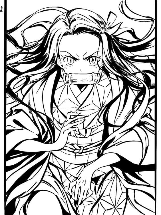 100 Dessins Demon Slayer à Colorier Avec : Zenitsu, Tanjiro & Nezuko 20