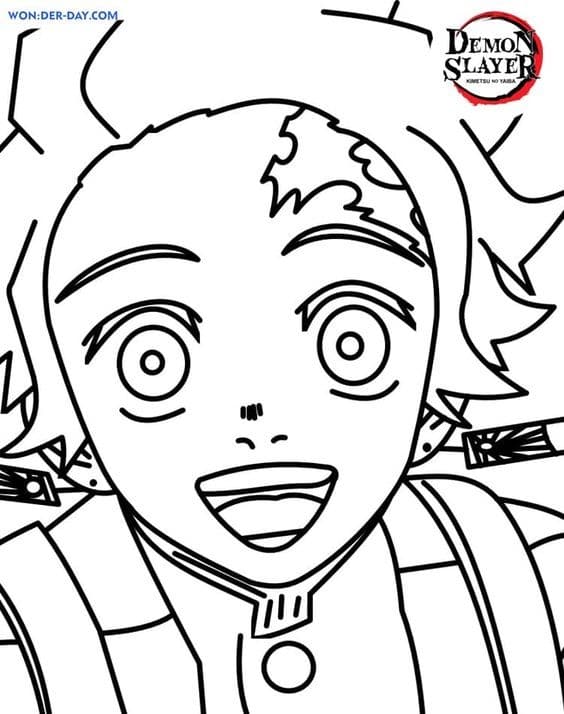 100 Dessins Demon Slayer à Colorier Avec : Zenitsu, Tanjiro & Nezuko 25