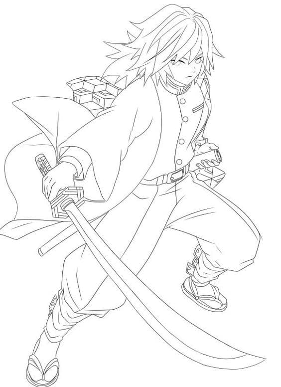100 Dessins Demon Slayer à Colorier Avec : Zenitsu, Tanjiro & Nezuko 47