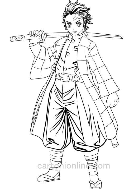 100 Dessins Demon Slayer à Colorier Avec : Zenitsu, Tanjiro & Nezuko 50