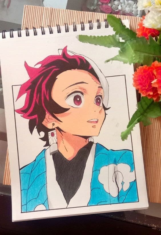 100 Dessins Demon Slayer à Colorier Avec : Zenitsu, Tanjiro & Nezuko 57