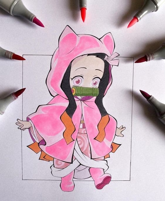 100 Dessins Demon Slayer à Colorier Avec : Zenitsu, Tanjiro & Nezuko 75