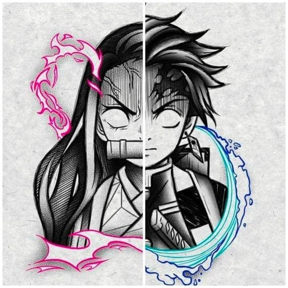 100 Dessins Demon Slayer à Colorier Avec : Zenitsu, Tanjiro & Nezuko 83