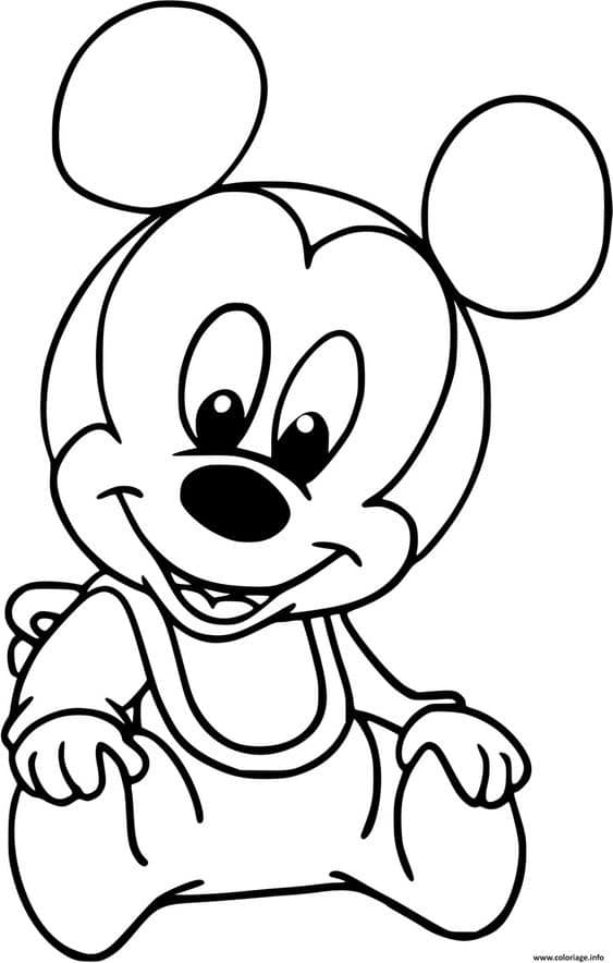 Top 50 Dessins Mickey Faciles à Colorier en 2023 Avec Mickey & Minnie 14
