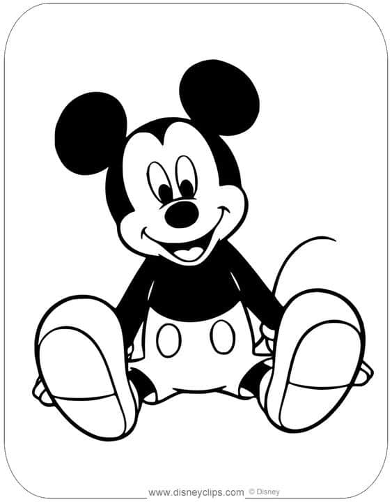 Top 50 Dessins Mickey Faciles à Colorier en 2023 Avec Mickey & Minnie 18