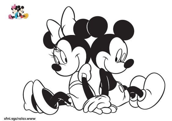 Top 50 Dessins Mickey Faciles à Colorier en 2023 Avec Mickey & Minnie 43
