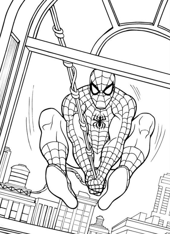 Coloriage spiderman 9 - Dessin gratuit à imprimer