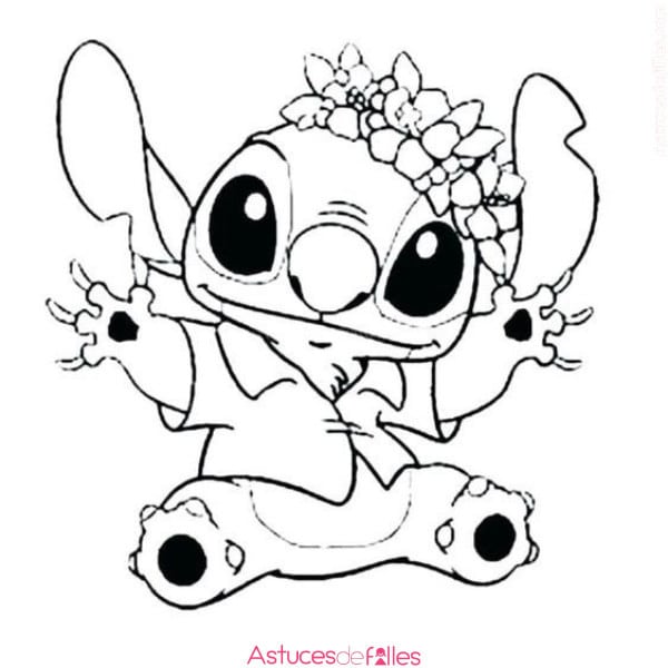 Coloriage de Lilo et Stitch à imprimer gratuitement